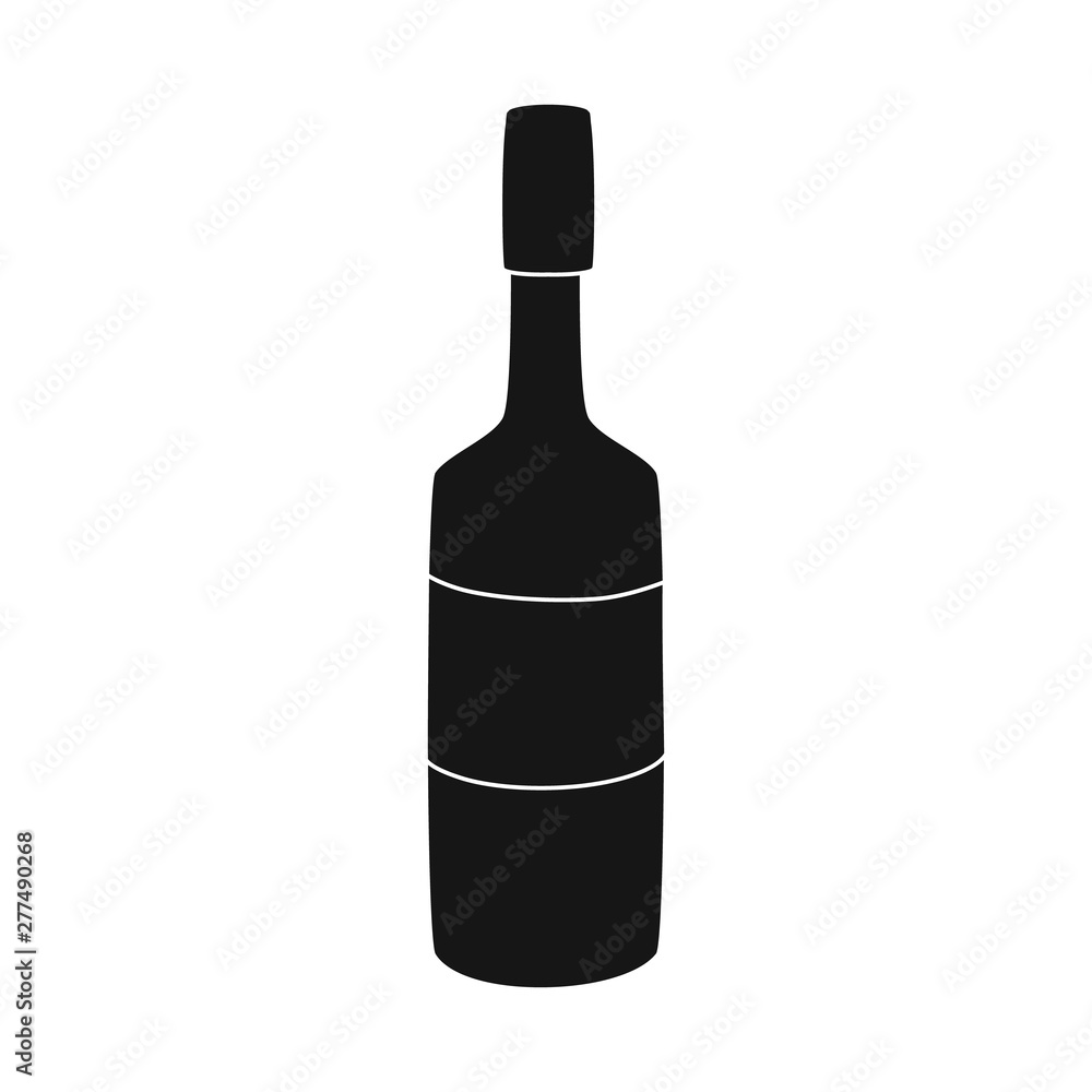 Isolated object of vodka and bottle sign. Collection of vodka and glass stock vector illustration. Isolated object of vodka and bottle sign. Collection of vodka and glass stock vector illustration.