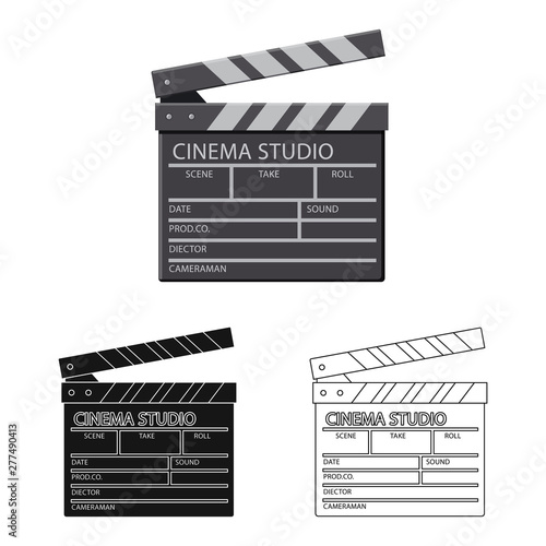 Isolated object of television and filming icon. Collection of television and viewing stock symbol for web.