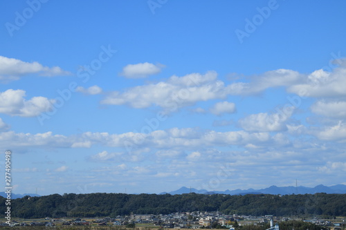 秋の雲と日本の原風景(兵庫県小野市)