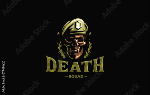 Skull in a military beret 