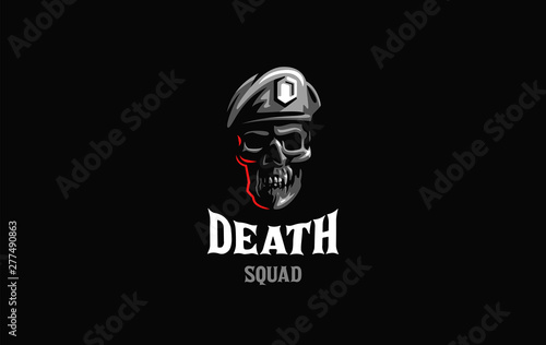Skull in a military beret 