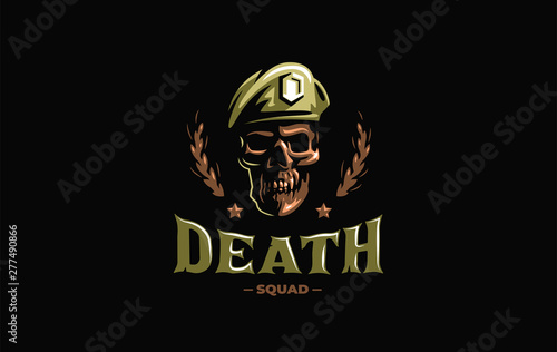 Skull in a military beret 