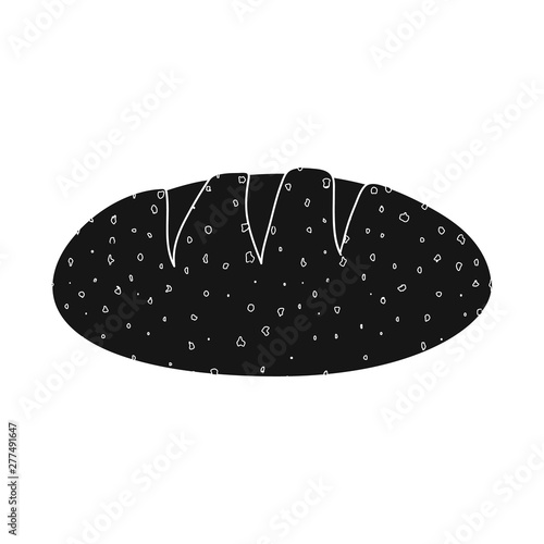 Vector illustration of bread and corn symbol. Set of bread and bakery stock vector illustration.