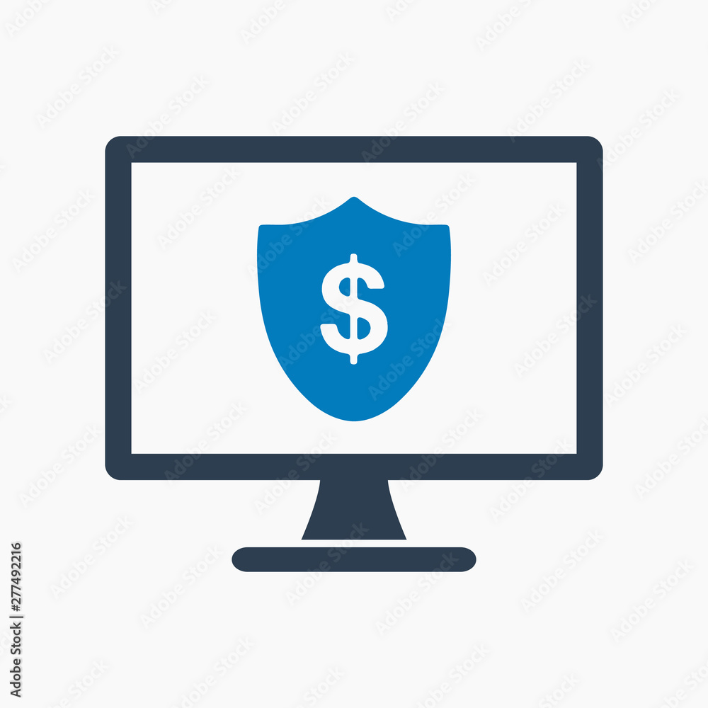 Online banking security icon. Flat style vector EPS. Online banking security icon. Flat style vector EPS.