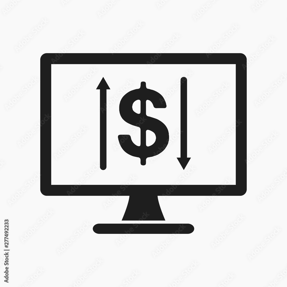 Online transaction icon. Flat style vector EPS. Online transaction icon. Flat style vector EPS.
