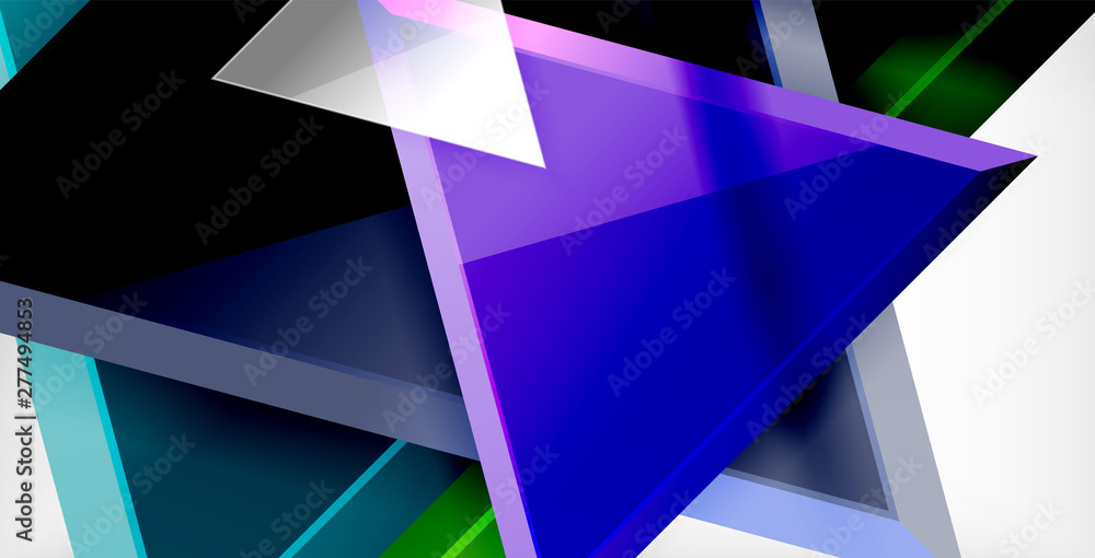 Dynamic triangle composition abstract background Dynamic triangle composition abstract background