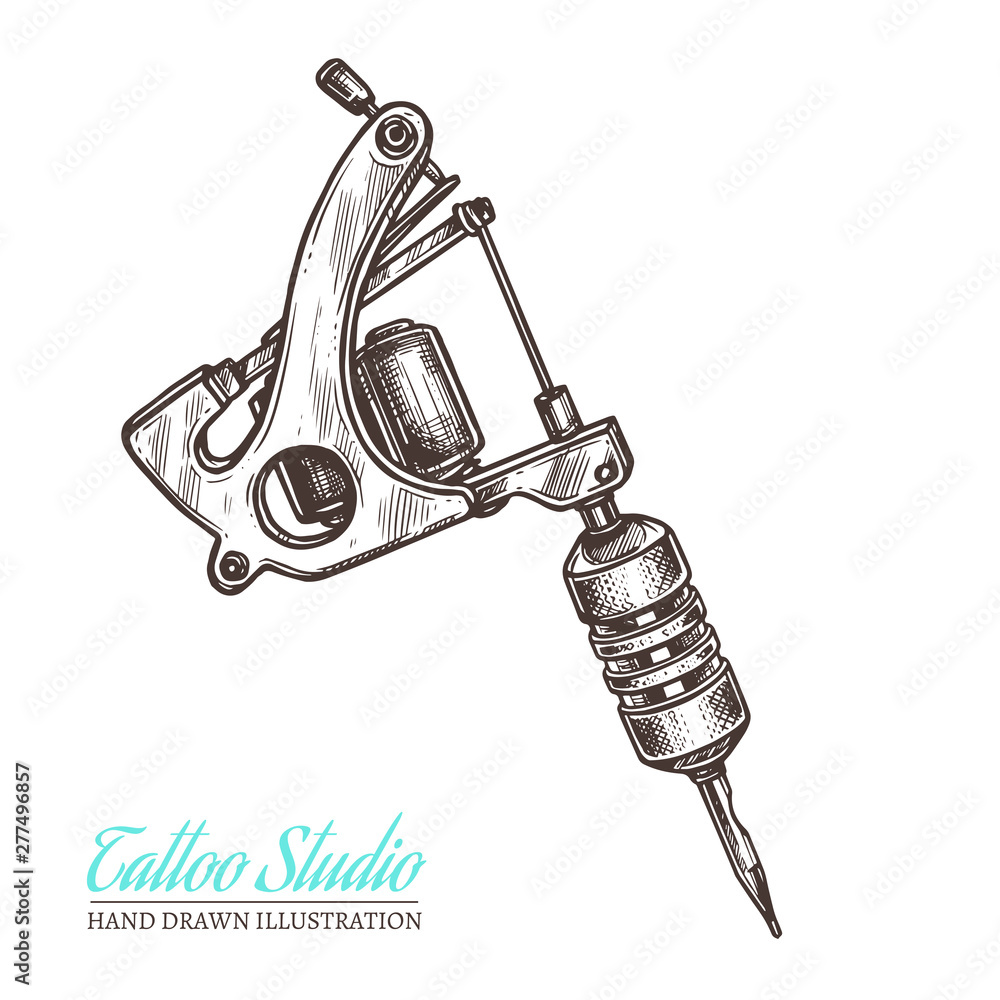 Vector tattoo machine design concept  Stock Illustration 43807844  PIXTA