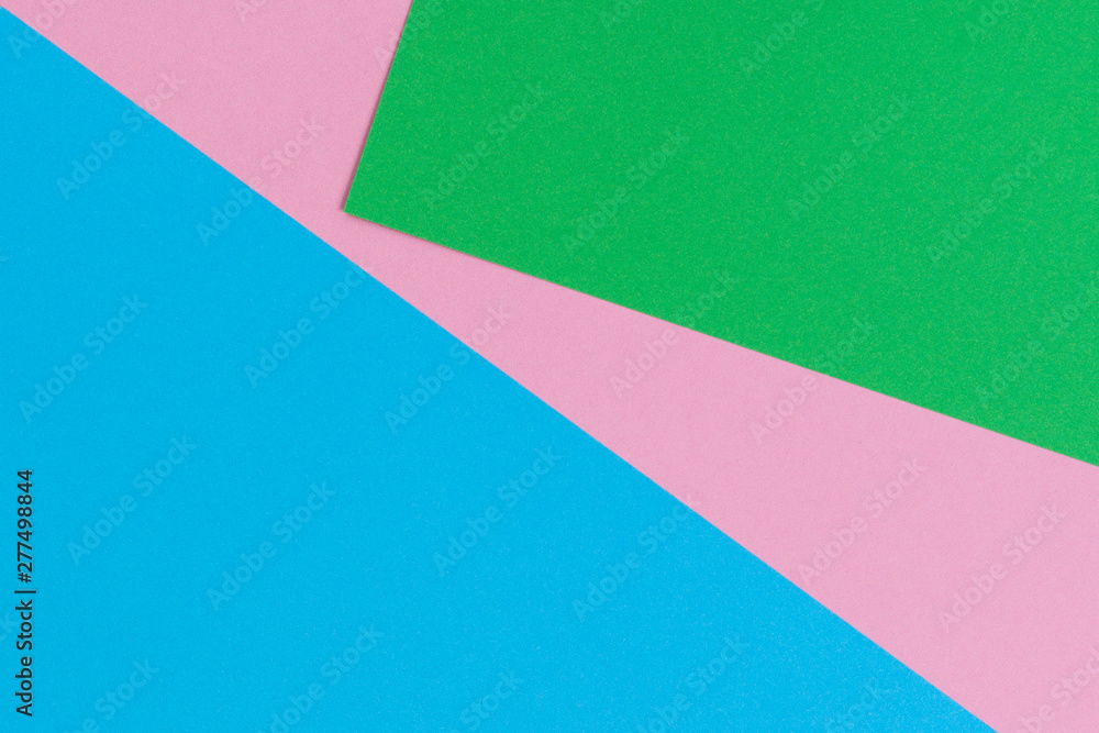 Abstract geometric shape light blue, green, pastel pink color paper background Abstract geometric shape light blue, green, pastel pink color paper background