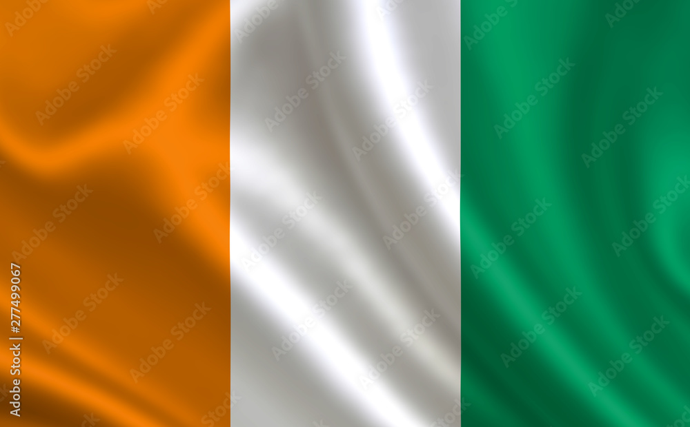 Image of the flag of Cote D'Ivoire. Series 