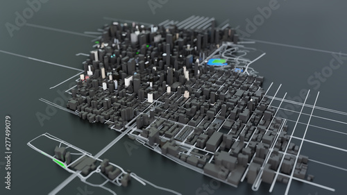 3D futuristic city architecture