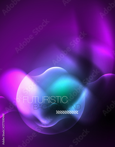 Neon lights vector abstract background