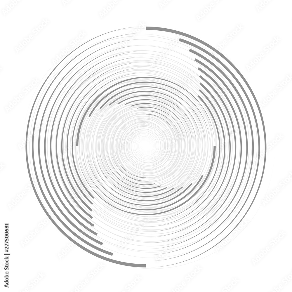 Fototapeta premium Vector illustration of the pattern of the gray circles geometric lines abstract background. EPS10.