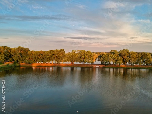 Aerial view of Nesvizh, Minsk region, Belarus