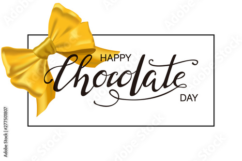 Happy chocolate day typography lettering poster