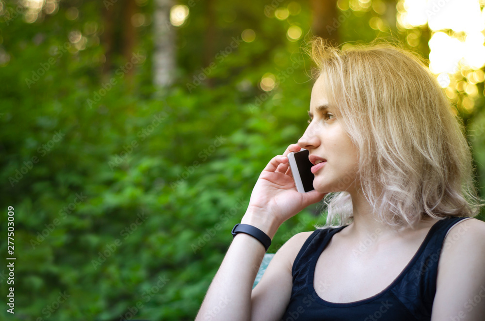Girl talking on the phone. Irritated mood. Girl talking on the phone. Irritated mood.