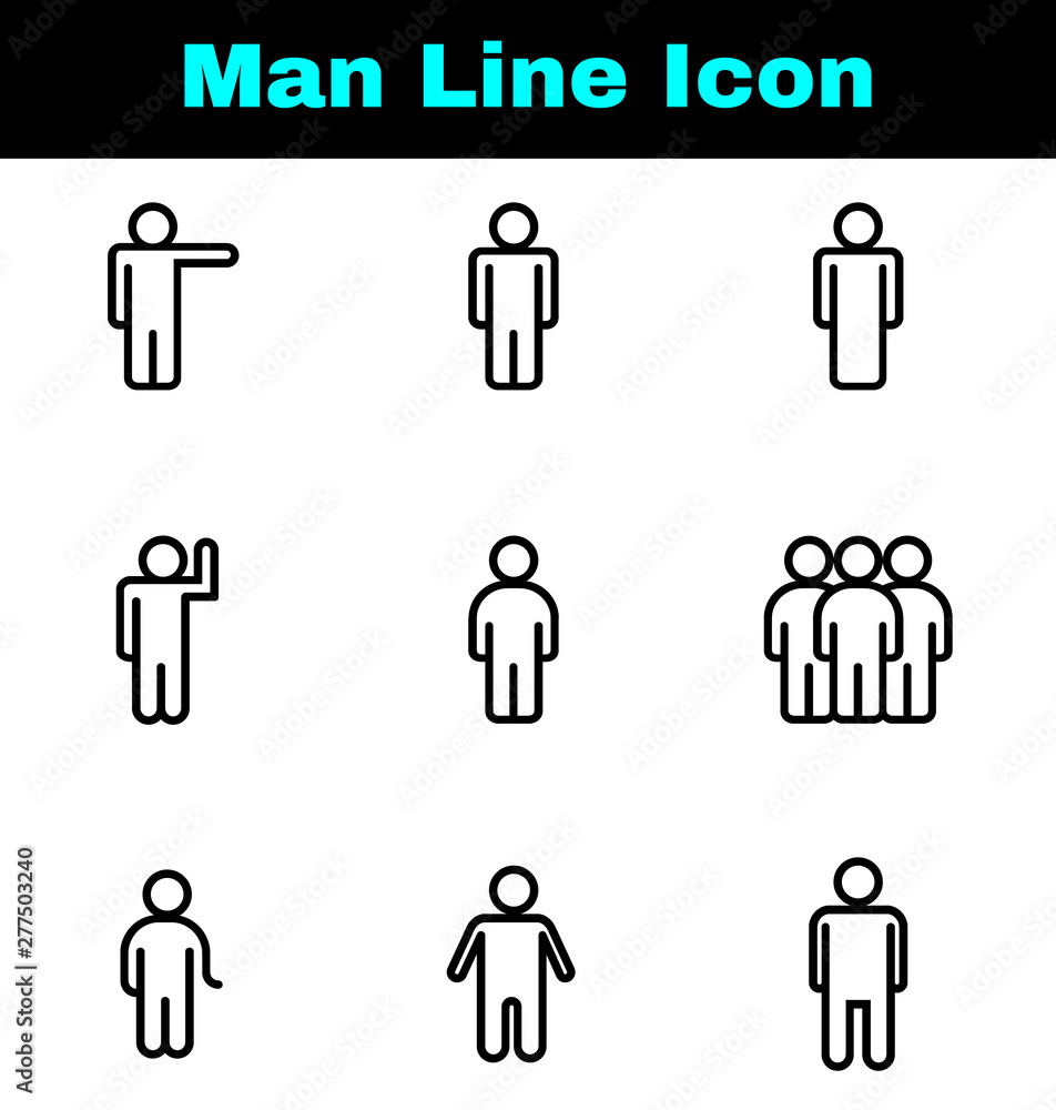set of man icon