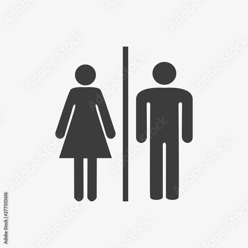 Ьale and female black icon vector