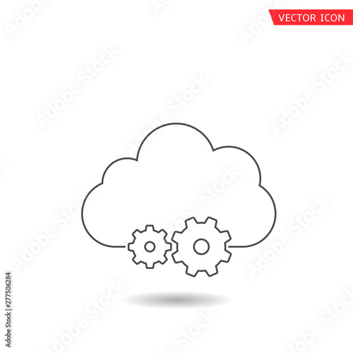 Gear cloud icon