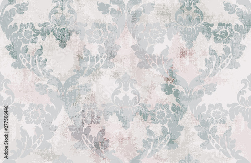 Vintage ornament pattern Vector. Baroque rococo texture luxury design. Royal ...