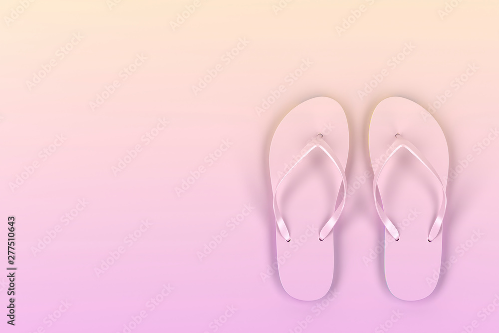 Colorful flip-flops - top view. Colorful flip-flops - top view.