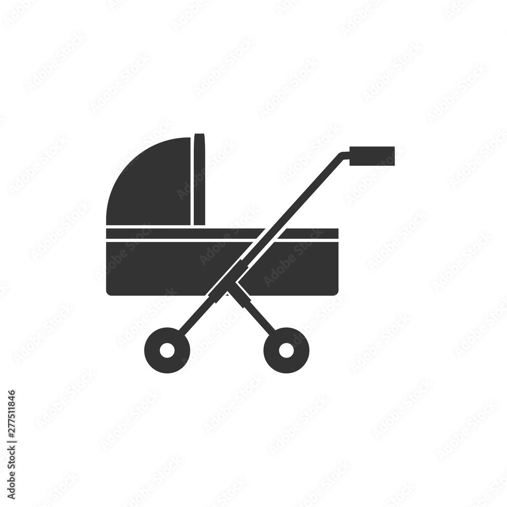 Baby stroller icon template black color editable. Baby stroller symbol vector sign isolated on white background. Simple logo vector illustration for graphic and web design. Baby stroller icon template black color editable. Baby stroller symbol vector sign isolated on white background. Simple logo vector illustration for graphic and web design.
