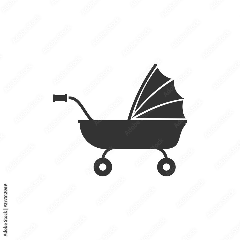 Baby stroller icon template black color editable. Baby stroller symbol vector sign isolated on white background. Simple logo vector illustration for graphic and web design. Baby stroller icon template black color editable. Baby stroller symbol vector sign isolated on white background. Simple logo vector illustration for graphic and web design.