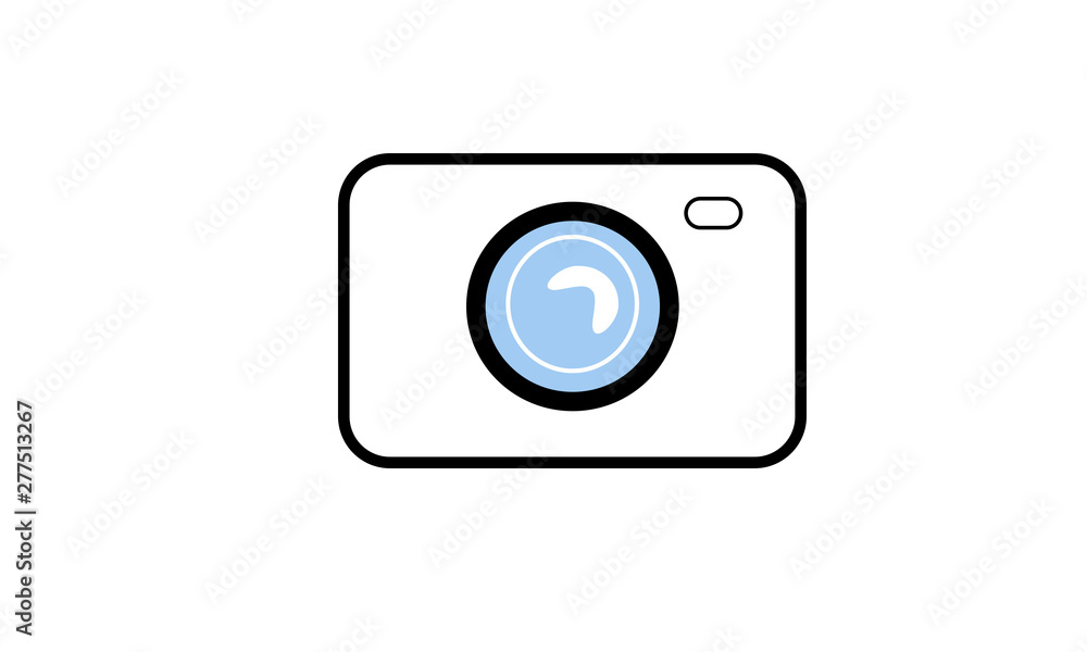 compact digital camera icon on white background compact digital camera icon on white background