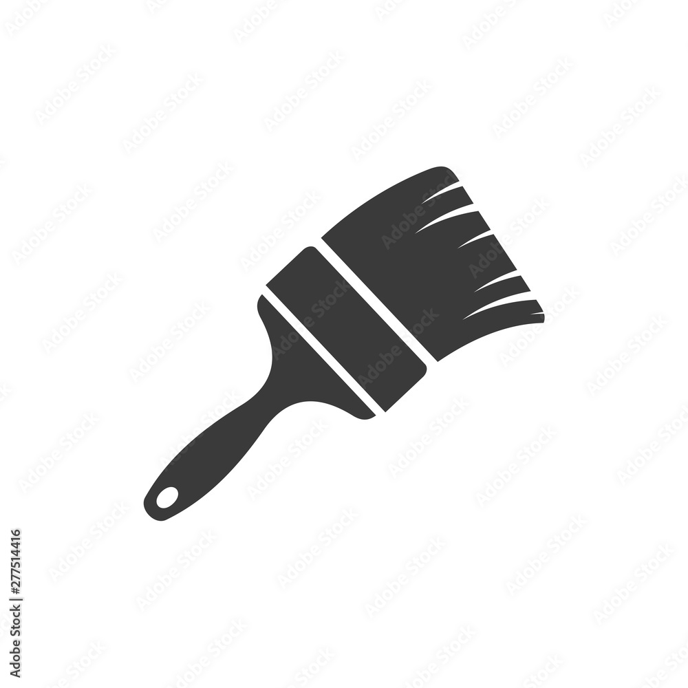 Paint brush icon template black color editable. Paint brush symbol vector  sign isolated on white background. Simple logo vector illustration for  graphic and web design. Stock Vector | Adobe Stock