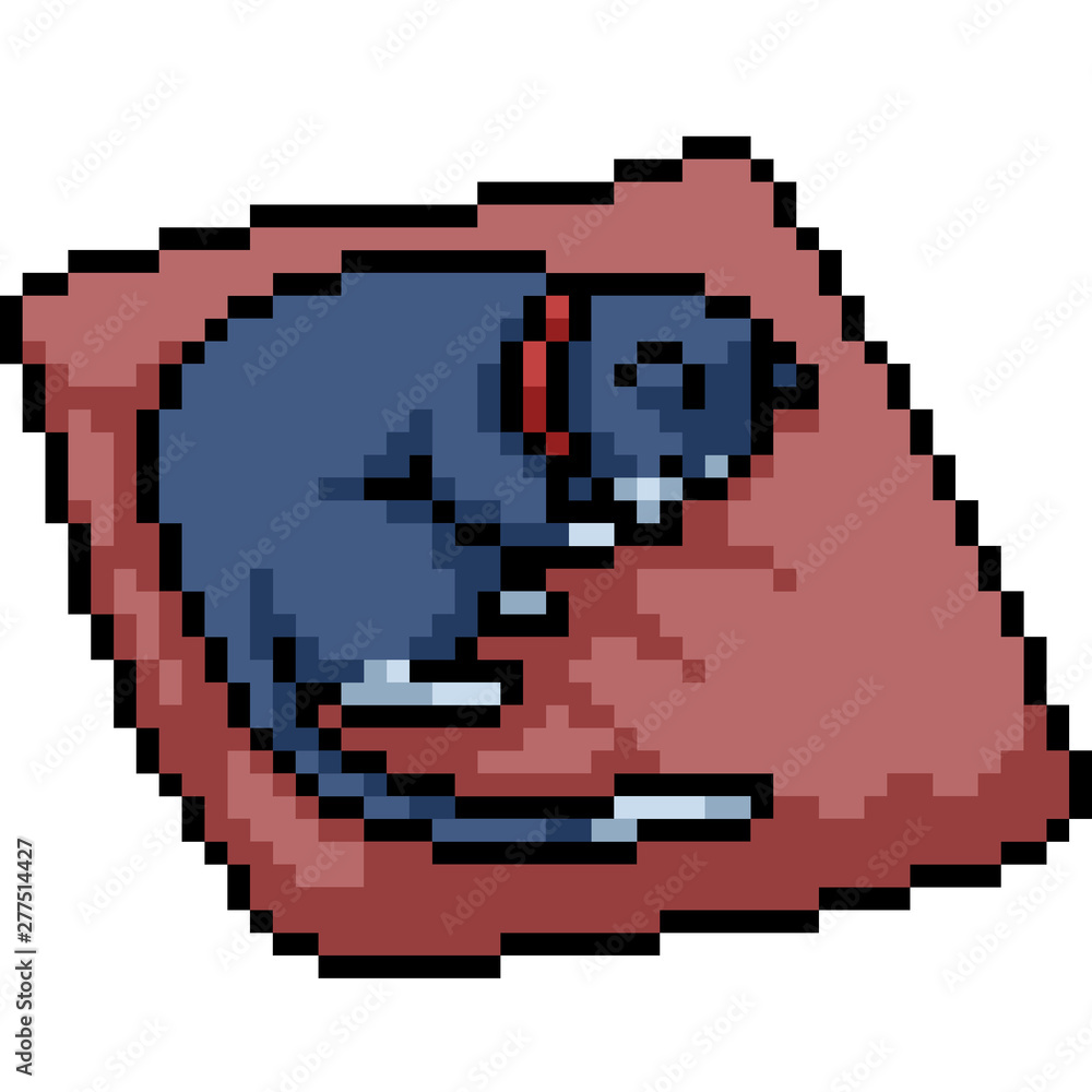 vector pixel art cat sleep vector pixel art cat sleep