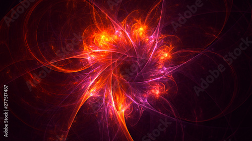 3D rendering abstract circle light background