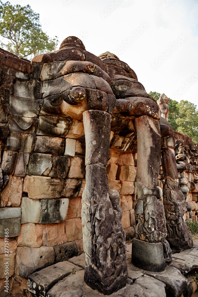 Angkor Thom is a famous landmark in Cambodia.