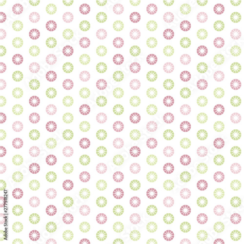 Seamless fork and circle pattern, transparent background. Center of the circle is cut out. Easy to edit colors in Illustrator.