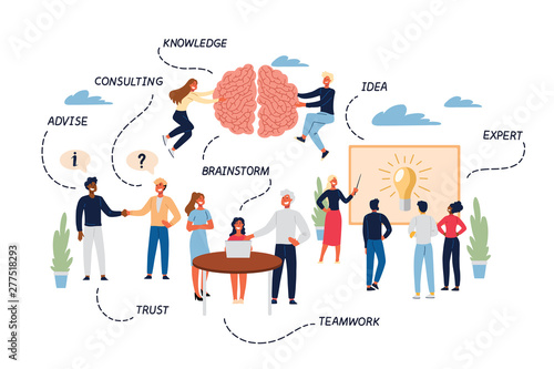 Business Concept of Expertise, Audit, Consulting, Teamwork and Partnership.