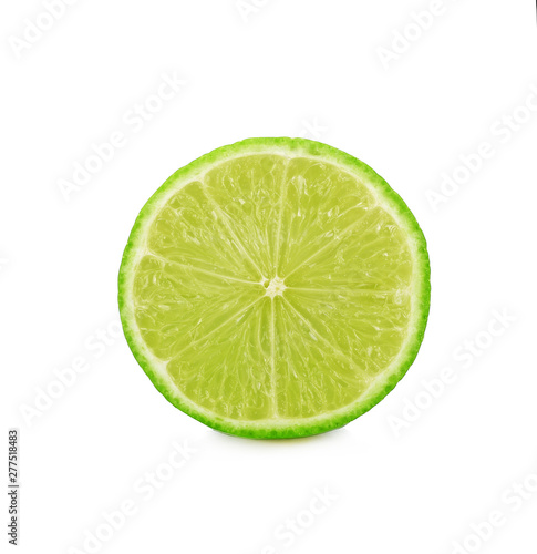 lime sliced isolated on  white background