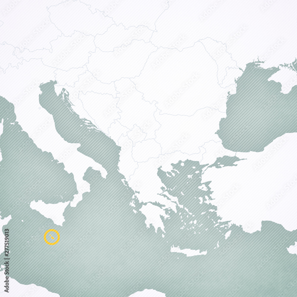 Map of Balkans - Malta