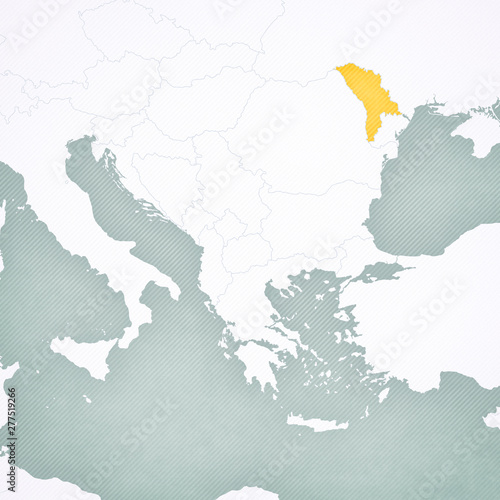Map of Balkans - Moldova