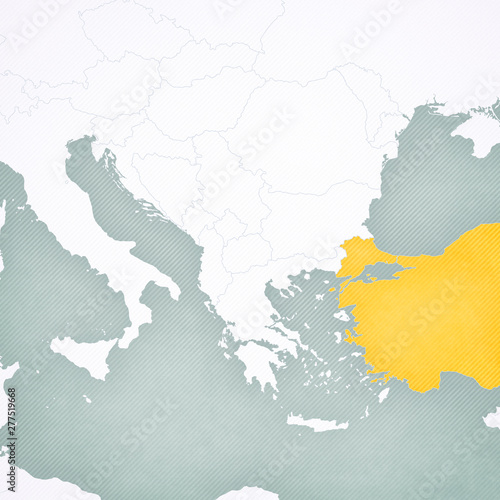 Map of Balkans - Turkey