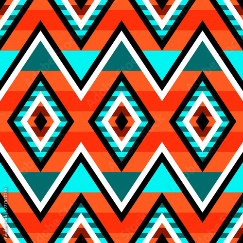 Seamless geometric pattern in native Americans style. Ethnic modern ornament.