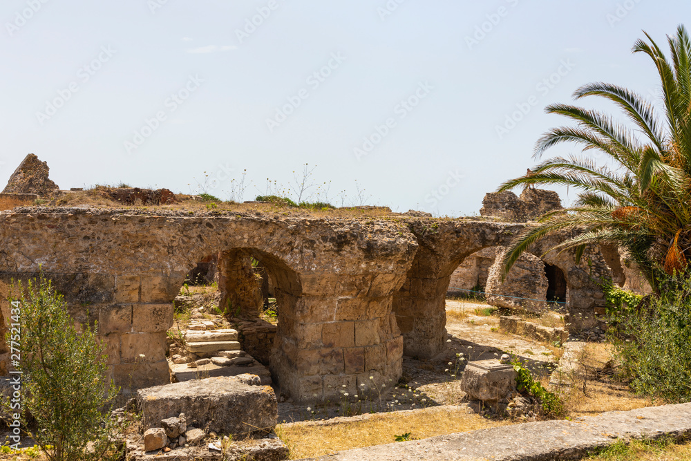 Ruins of the Roman Baths of Carthage, Tunisia, 21 Jun 2019.
