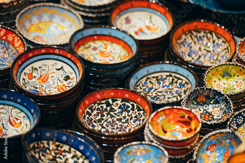 Fotografie Classical Turkish ceramics on the market