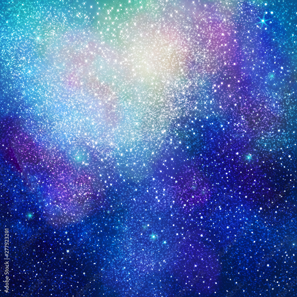 colorful galaxy space nebula artistic digital illustration painting