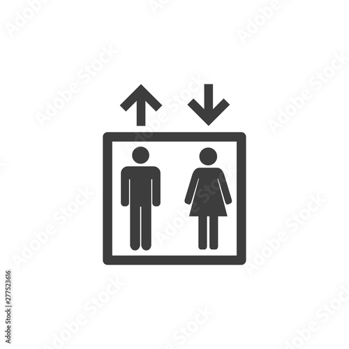 Lift icon template black color editable. Lift symbol vector sign isolated on white background. Simple logo vector illustration for graphic and web design.