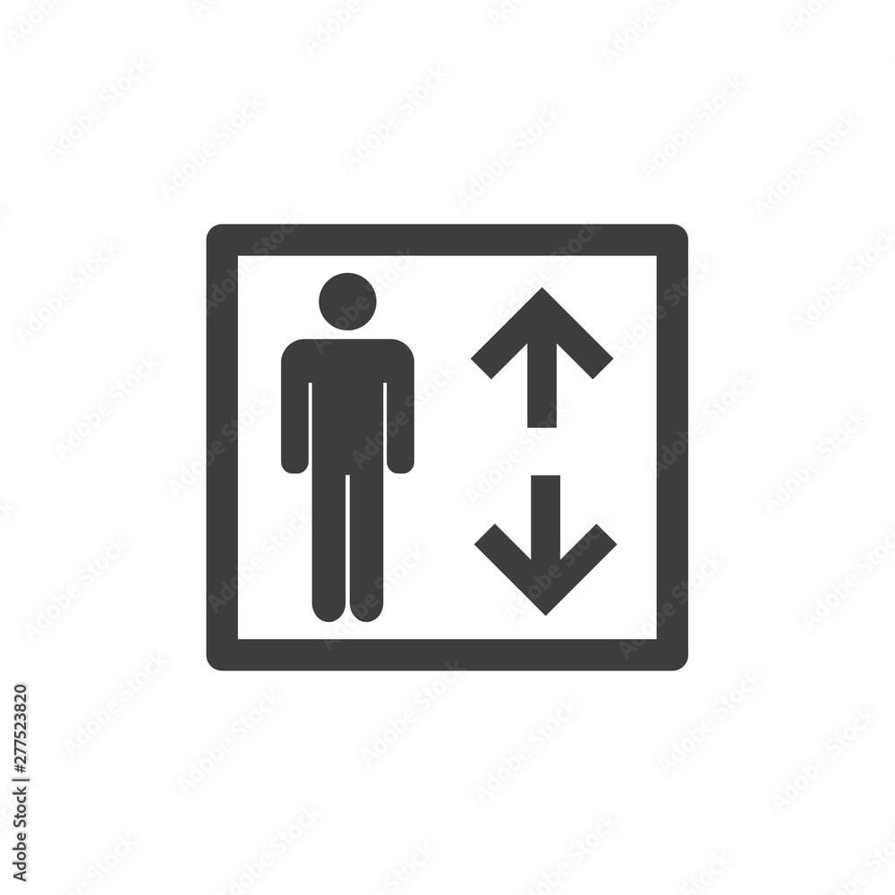 Lift icon template black color editable. Lift symbol vector sign isolated on white background. Simple logo vector illustration for graphic and web design. Lift icon template black color editable. Lift symbol vector sign isolated on white background. Simple logo vector illustration for graphic and web design.