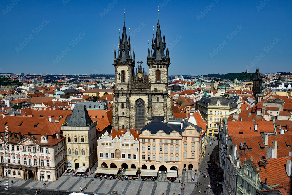 Old Town Prague - Aerial View