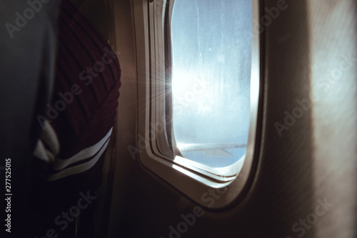 View through the plane window