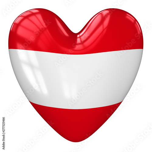 Austria flag heart. 3d rendering. Free Download Austria flag heart. 3d rendering. - GFXLoad