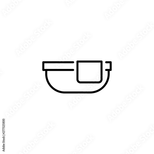 Simple bathtube line icon