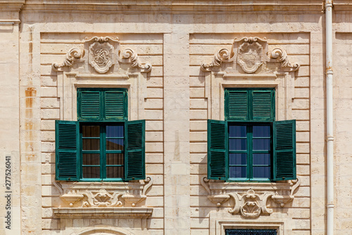 Malta architecture, facade of a house