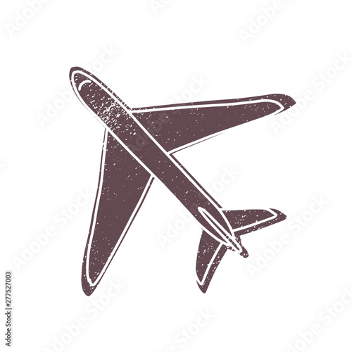 Passenger or cargo airliner or civil aircraft isolated on white background