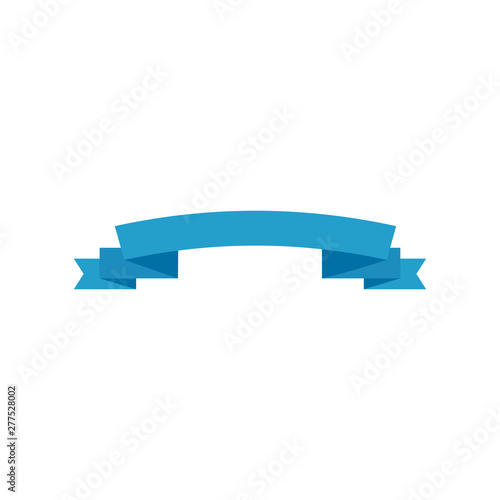 Ribbon Banner. Ribbon Banner vector icon. Ribbon Banner blue color isolated on white background